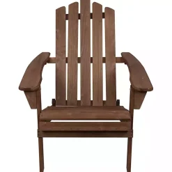 Kirklands Home Folding Outdoor Adirondack Chair Brown Clearance