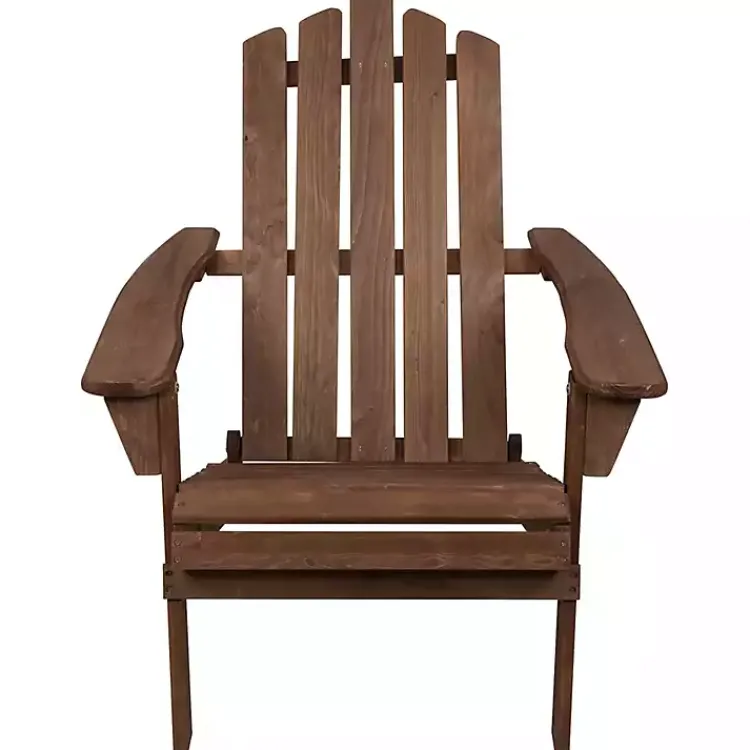 Kirklands Home Folding Outdoor Adirondack Chair Brown Clearance
