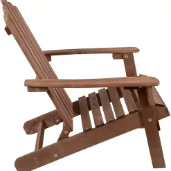 Kirklands Home Folding Outdoor Adirondack Chair Brown Clearance