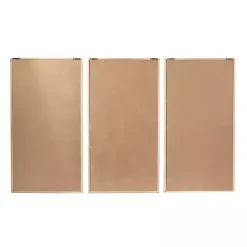 Kirklands Home Brown Geometric Wood Panel Wall Plaques, Set of 3 Clearance