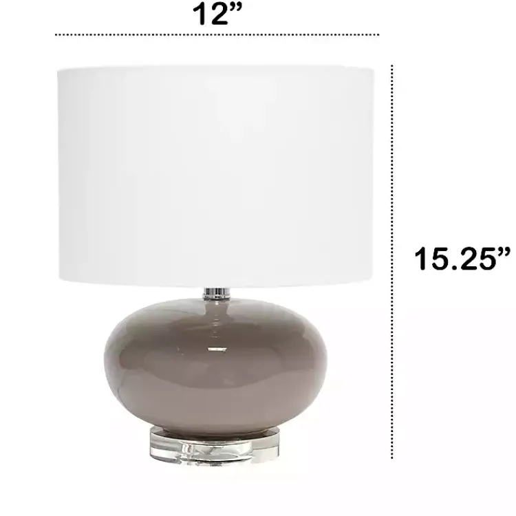 Kirklands Home Glass Short Oval Table Lamp Brown Discount
