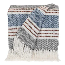 Blankets & Throws>Kirklands Home Herringbone Multi Striped Throw Brown