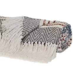 Blankets & Throws>Kirklands Home Herringbone Multi Striped Throw Brown