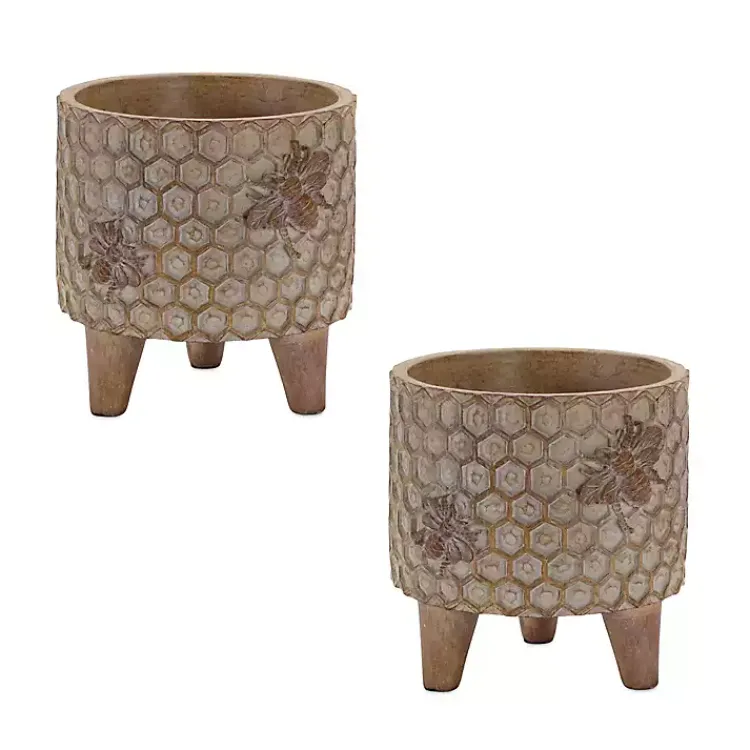 Kirklands Home Honeycomb Planters, Set of 2 Brown Online