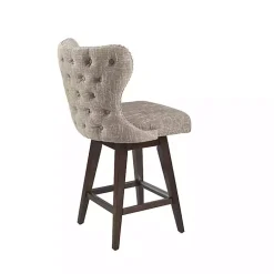 Kirklands Home Ivey High Wingback Swivel Counter Stool Brown Discount