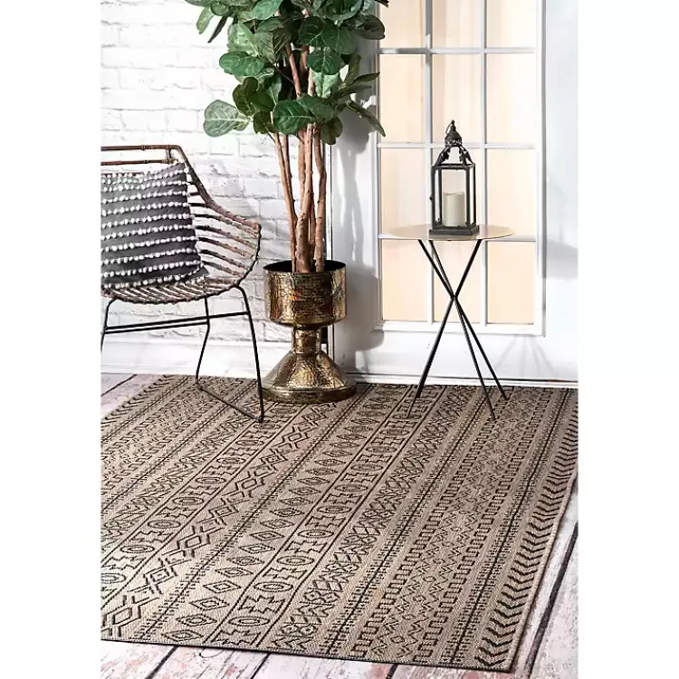 Kirklands Home Jamie Outdoor Area Rug, 5x7 Brown Sale