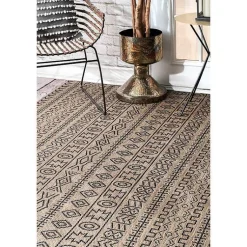 Kirklands Home Jamie Outdoor Area Rug, 5x7 Brown Sale
