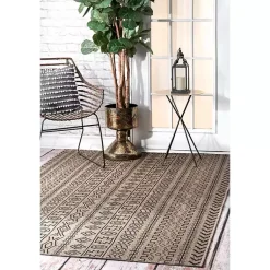 Kirklands Home Jamie Outdoor Area Rug, 6x9 Brown Online