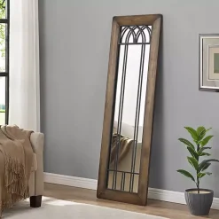 Kirklands Home Brown Larissa Arched Window Leaning Mirror