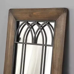 Kirklands Home Brown Larissa Arched Window Leaning Mirror