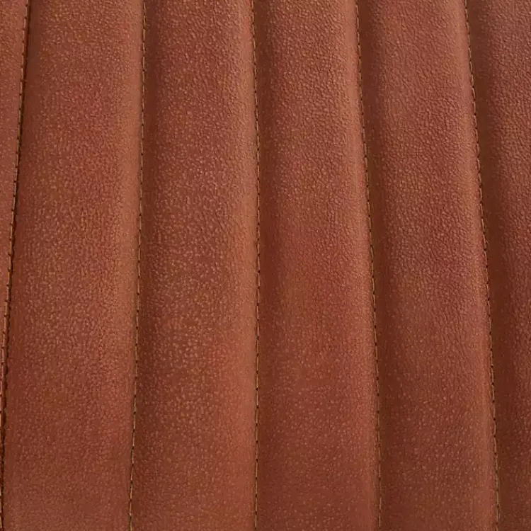Kirklands Home Leather Tufted Panel Bench Brown Sale