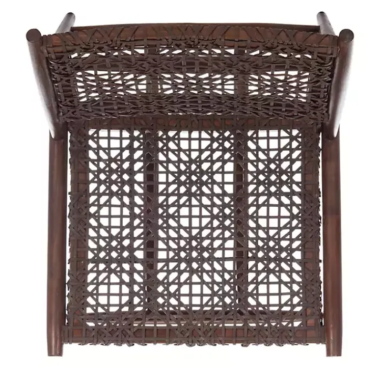 Kirklands Home Leather Woven Accent Chair Brown