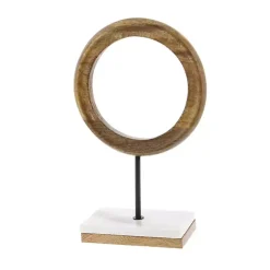 Statues & Figurines>Kirklands Home Brown Mango Wood Abstract Sculpture