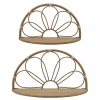 Kirklands Home Brown Metal Arched Flower Wall Shelves, Set of 2 Outlet