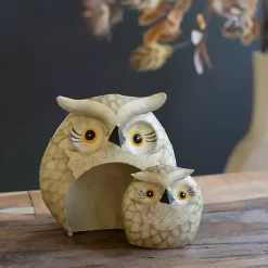 Statues & Figurines>Kirklands Home Metal Nesting Owl Figurines, Set of 2 Brown