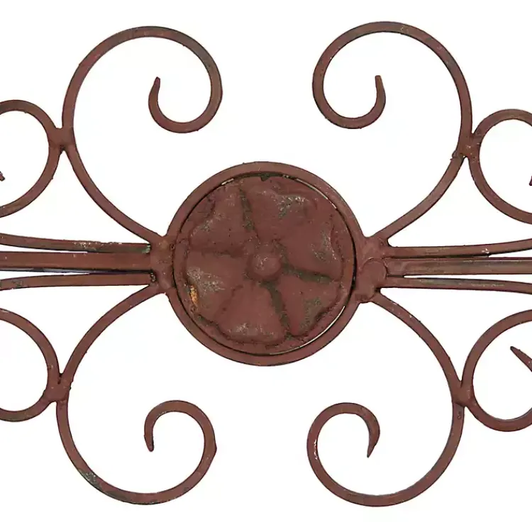 Kirklands Home Metal Scroll Panel Wall Plaque Brown Outlet