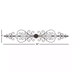 Kirklands Home Metal Scroll Panel Wall Plaque Brown Outlet