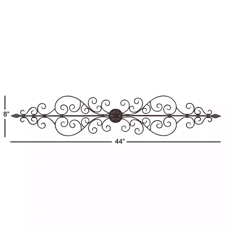 Kirklands Home Metal Scroll Panel Wall Plaque Brown Outlet