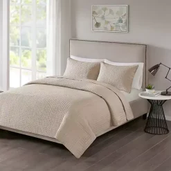 Kirklands Home Nash 3-pc. Reversible Queen Coverlet Set Brown Sale