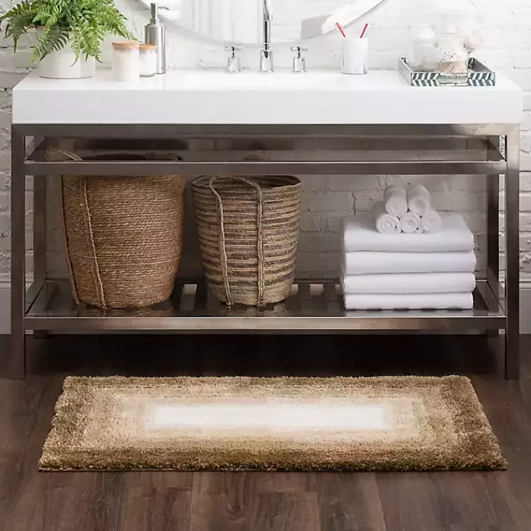 Kirklands Home Ombre Border Bath Mat, 2x4 Brown Sale