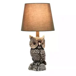 Kirklands Home Brown Owl and Shade Table Lamp Green Sale
