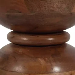 Kirklands Home Polished Wood Hourglass Accent Table Brown Discount