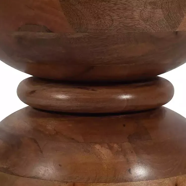 Kirklands Home Polished Wood Hourglass Accent Table Brown Discount