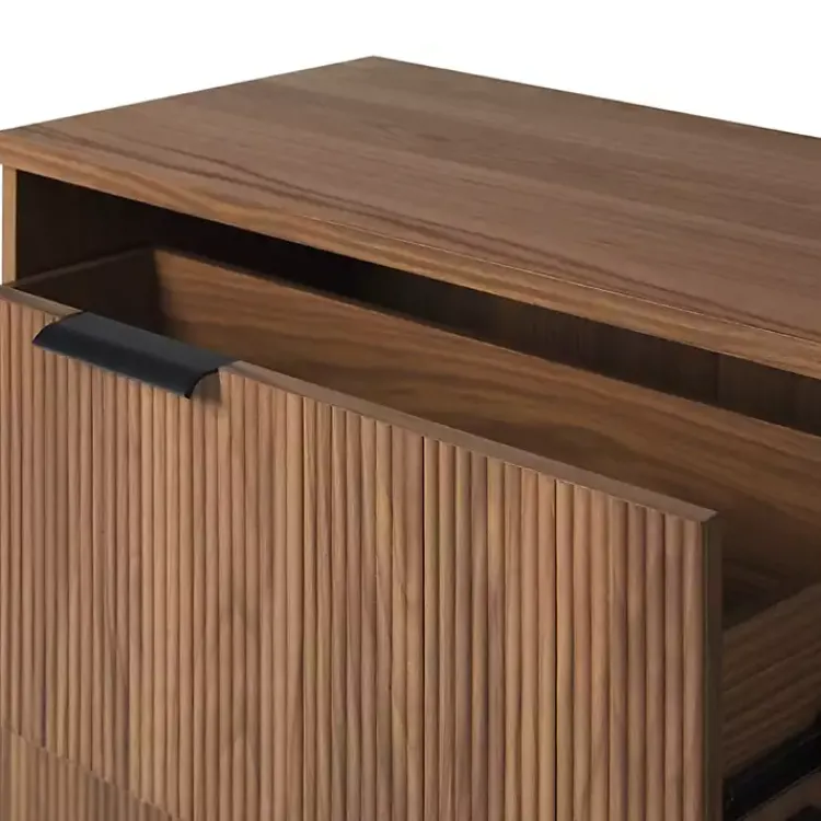 Kirklands Home Reeded 3-Drawer Dresser Brown Best