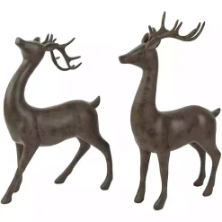 Christmas Decorations>Kirklands Home Reindeer Figurines, Set of 2 Brown