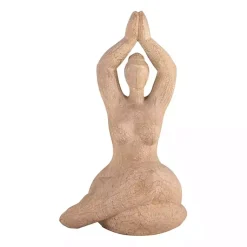 Statues & Figurines>Kirklands Home Resin Namaste Female Yoga Figurine Brown