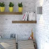 Kirklands Home Brown Rustic Floating Wooden Shelf Outlet