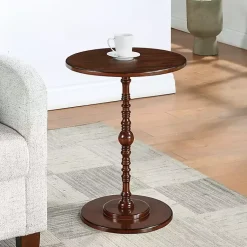 Kirklands Home Santel Spindle Accent Table Brown New