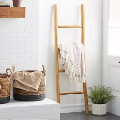 Decorative Accents>Kirklands Home Teak Wood Leaning Ladder Brown