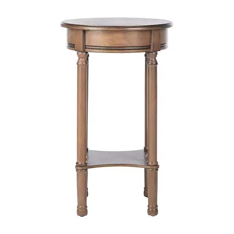 Kirklands Home Tegan Round Accent Table Brown Sale