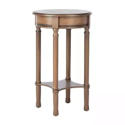 Kirklands Home Tegan Round Accent Table Brown Sale