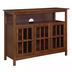 Kirklands Home Tiered Deluxe Cali Media Cabinet Brown Discount