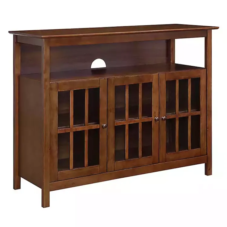 Kirklands Home Tiered Deluxe Cali Media Cabinet Brown Discount