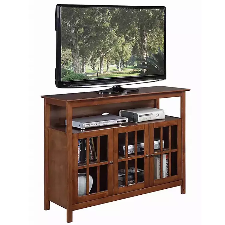 Kirklands Home Tiered Deluxe Cali Media Cabinet Brown Discount