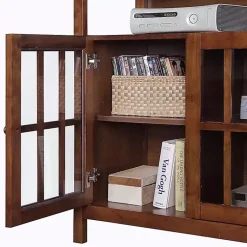 Kirklands Home Tiered Deluxe Cali Media Cabinet Brown Discount