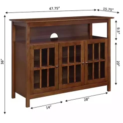 Kirklands Home Tiered Deluxe Cali Media Cabinet Brown Discount