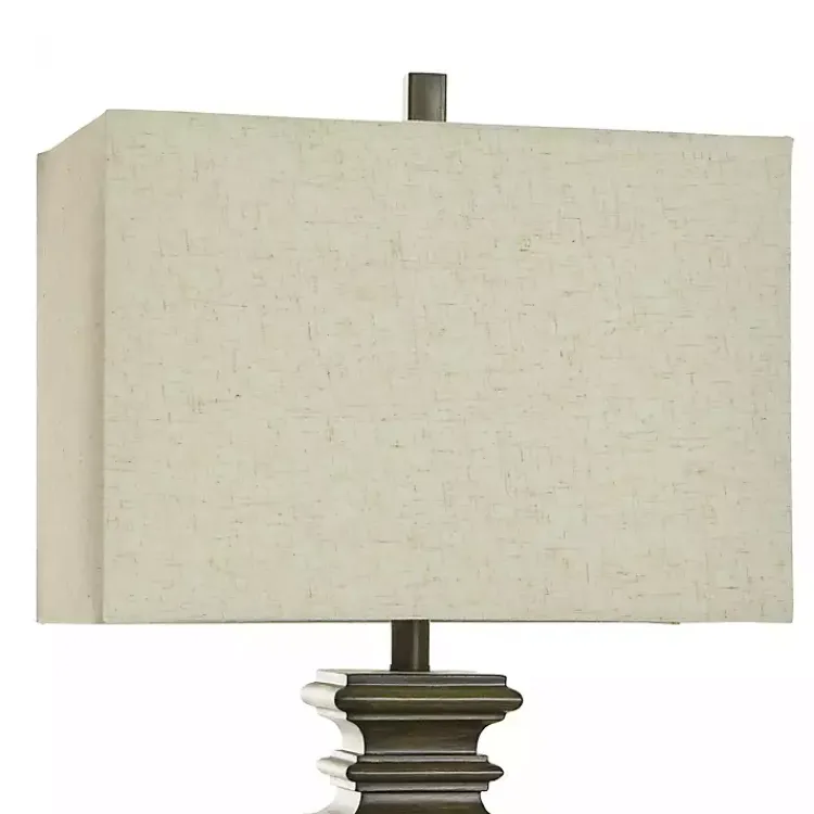 Kirklands Home Brown Traditional Rectangular Table Lamp Clearance