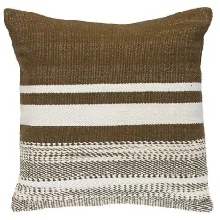 Pillows>Kirklands Home Brown Transitional Stripe Pillow