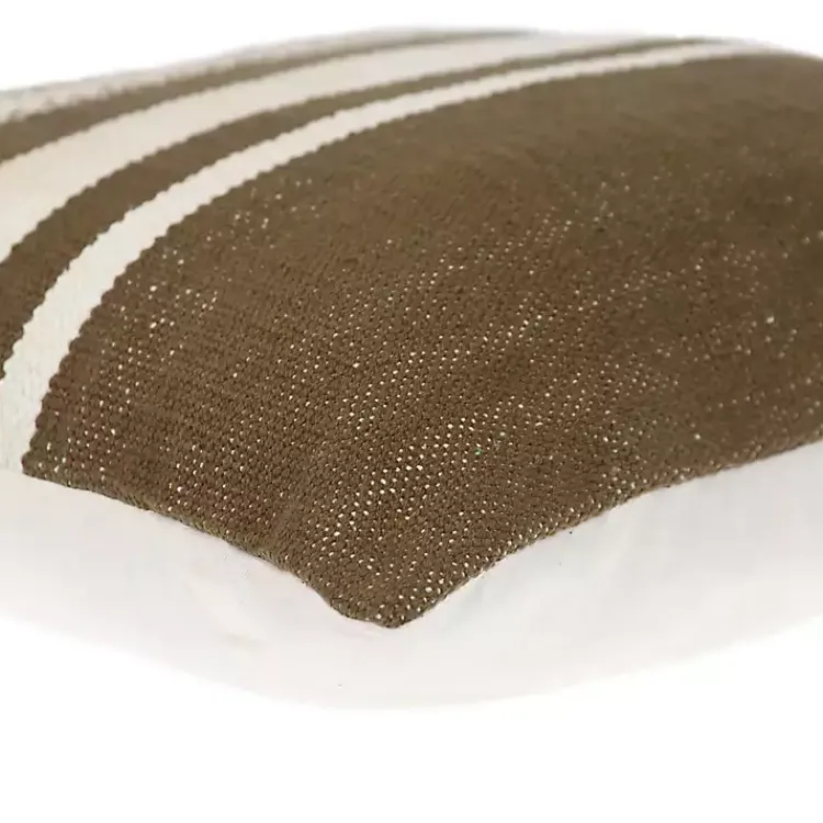 Pillows>Kirklands Home Brown Transitional Stripe Pillow