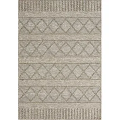 Kirklands Home Transitional Stripes Indoor/Outdoor Rug, 5x7 Brown Best