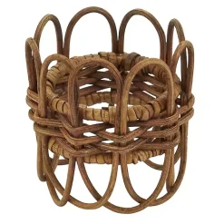 Kirklands Home Twisted Rattan Napkin Rings, Set of 4 Brown Sale