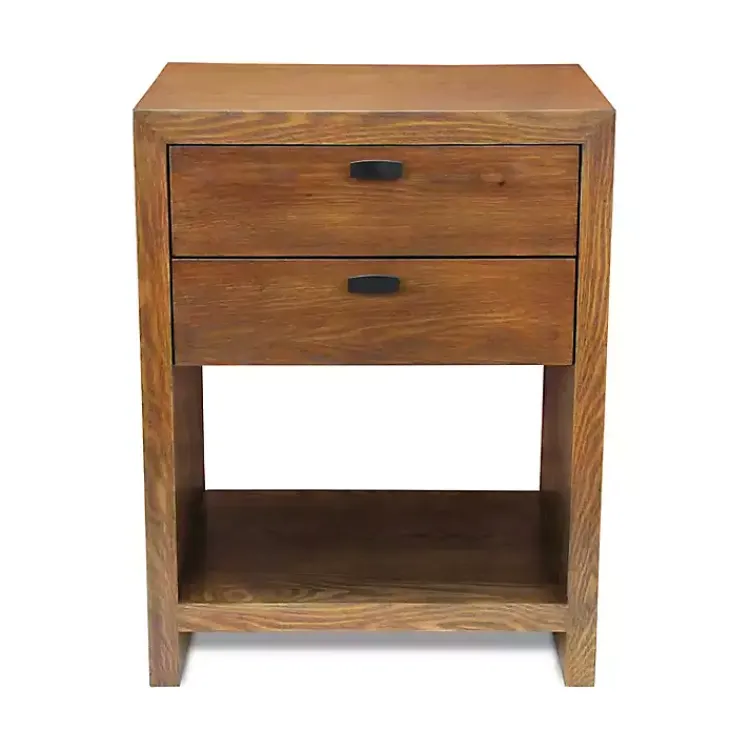 Kirklands Home Vivara 2-Drawer Nightstand Brown Clearance