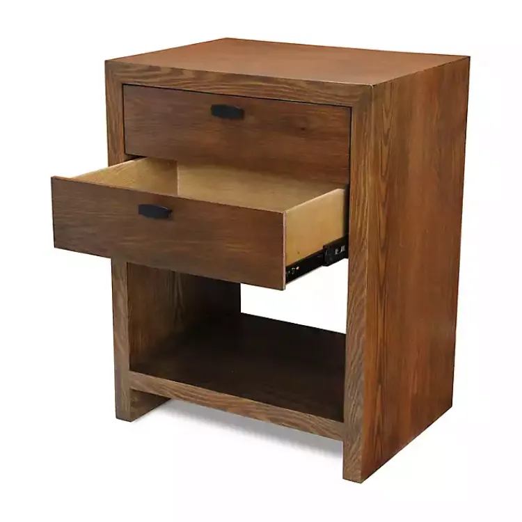 Kirklands Home Vivara 2-Drawer Nightstand Brown Clearance