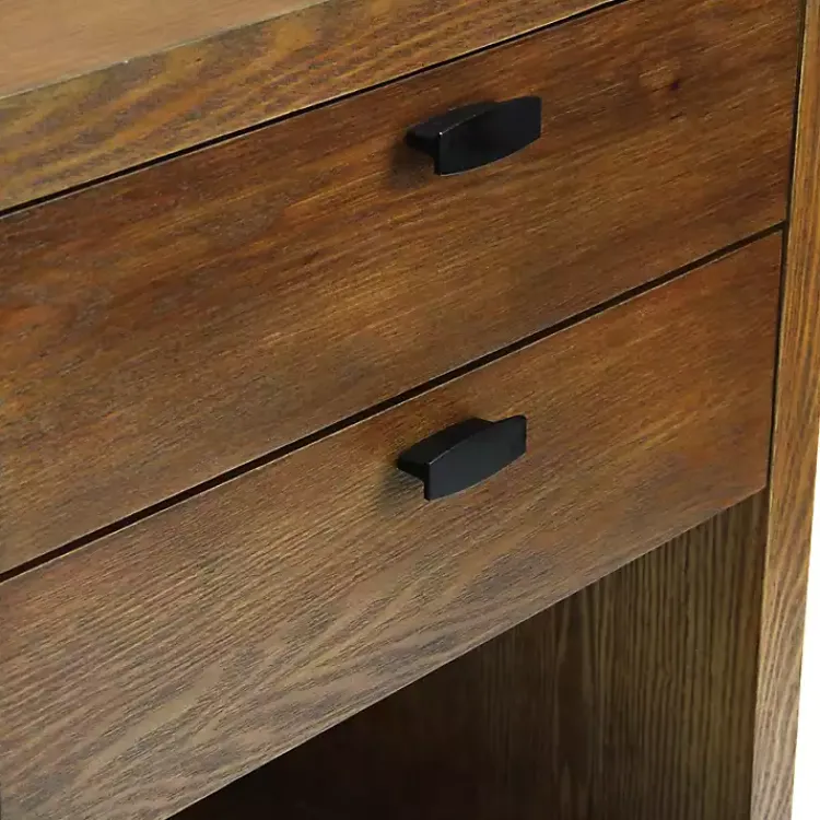 Kirklands Home Vivara 2-Drawer Nightstand Brown Clearance