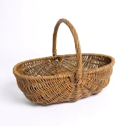 Baskets & Boxes>Kirklands Home Willow Flower Basket Brown