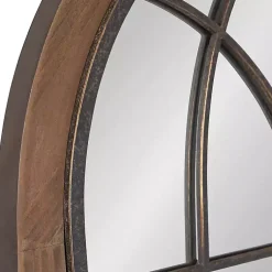Kirklands Home Windowpane Arch Nala Mirror Brown Outlet